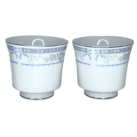 Sakurai GARDEN Fine Porcelain China Footed Tea Coffee Cups Lot-2 Japan Vintage - Picture 1 of 6